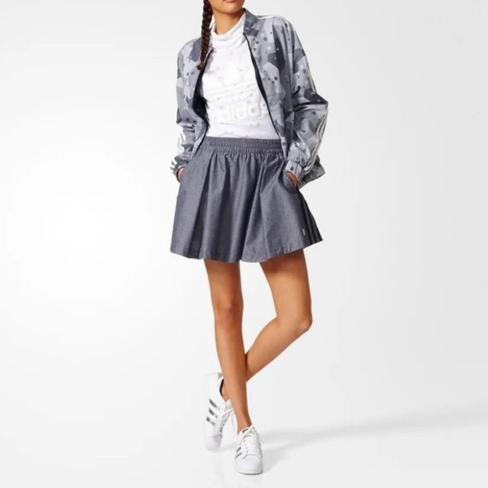 Adidas Skirt Size Small Three Stripe Legend Ink Blue Mini Streetwear New NWT